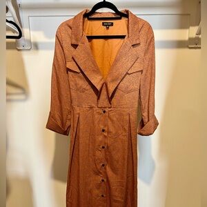 Dear John Animal Print Trench Dress